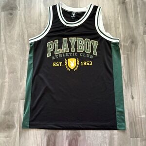 Playboy Bunny Jersey 1953 Green Black Tank Top / Adult Large